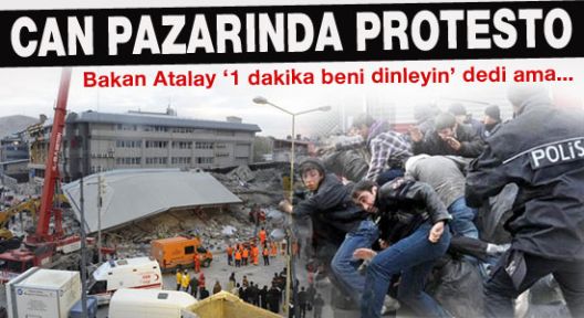 Van'da Vali ve Bakan Atalay'a protesto.